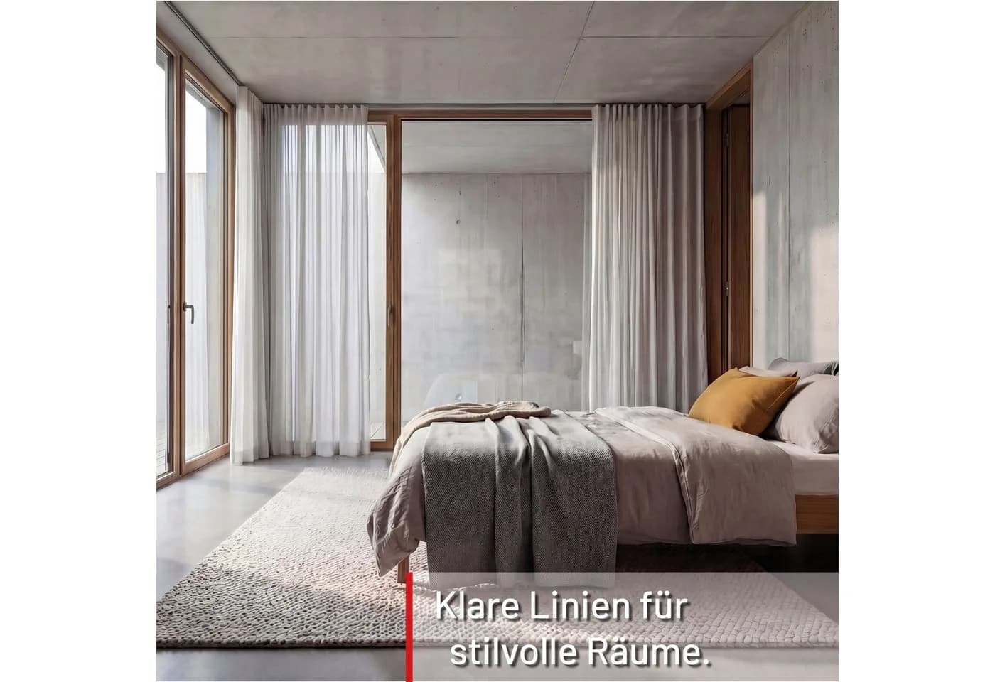Deco-Raum Gardinenschiene Innenlauf Square Aluminium Silber