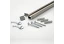 Deco-Raum Gardinenschiene Innenlauf Square Aluminium Silber Bild 4