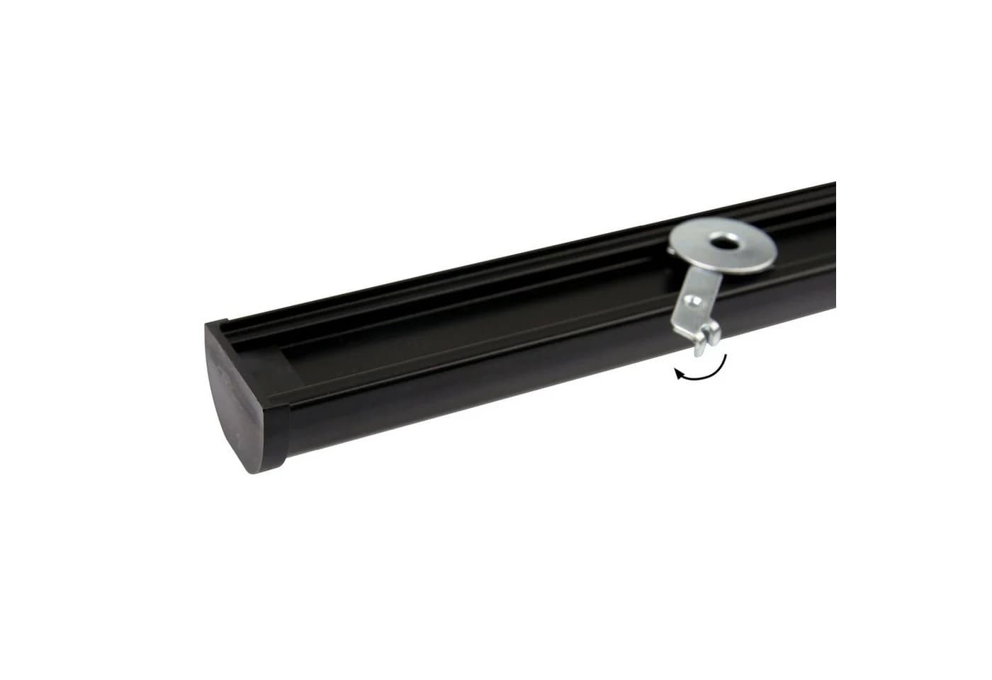 Deco-Raum Gardinenschiene Round Schwarz Aluminium - Bild 4