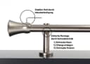 Deco-Raum Gardinenstange Kegel Edelstahl-optik 25mm Bild 3