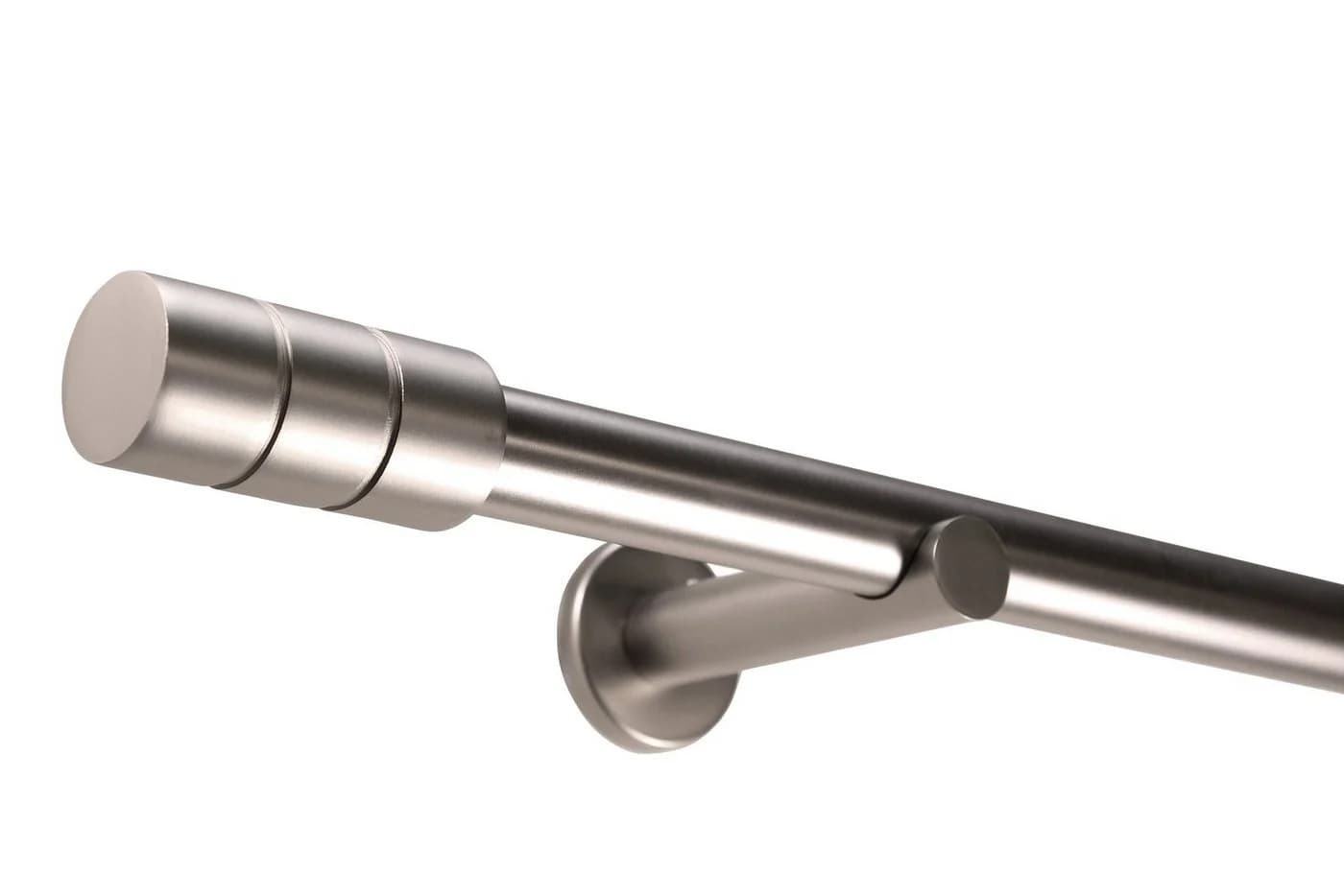 Deco-Raum Gardinenstange Zylinder Edelstahl-Optik 25mm - Bild 2