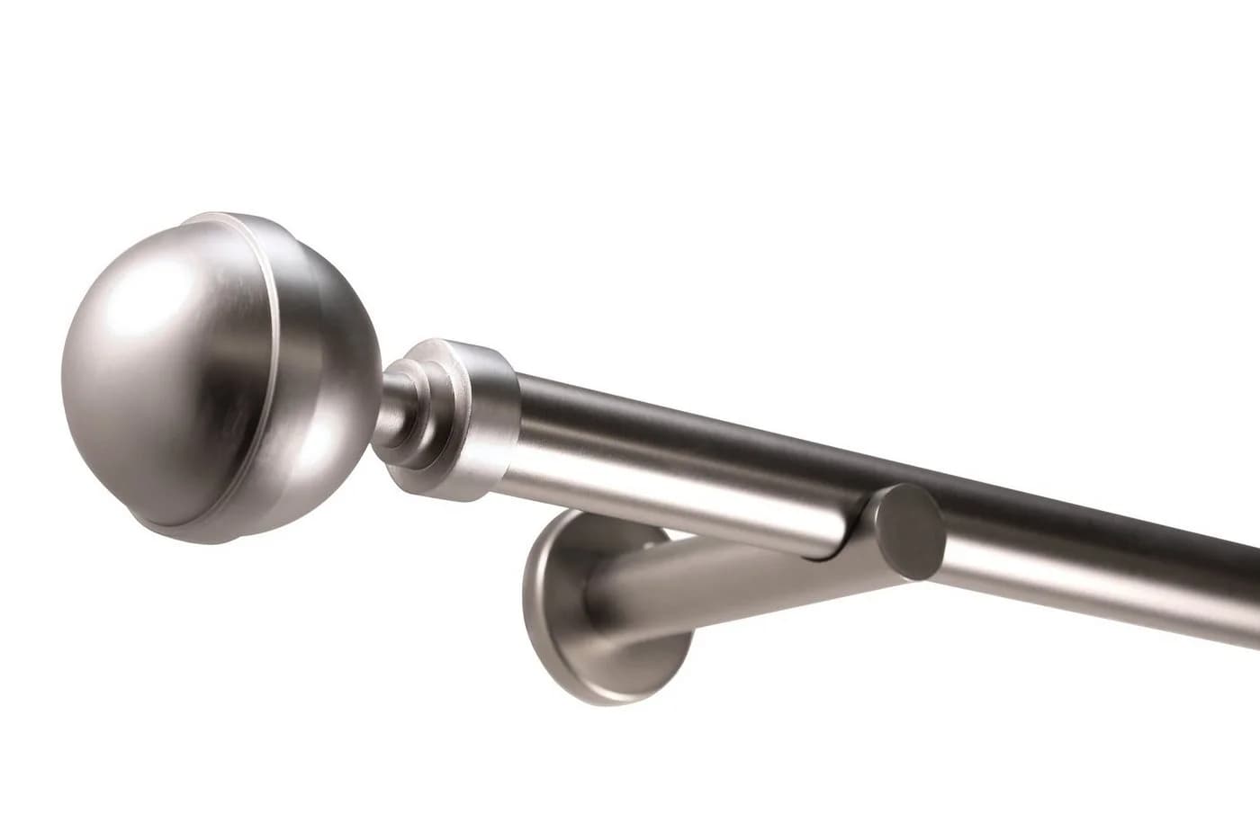 Deco-Raum Gardinenstange Kugel Edelstahl-Optik 25mm - Bild 2