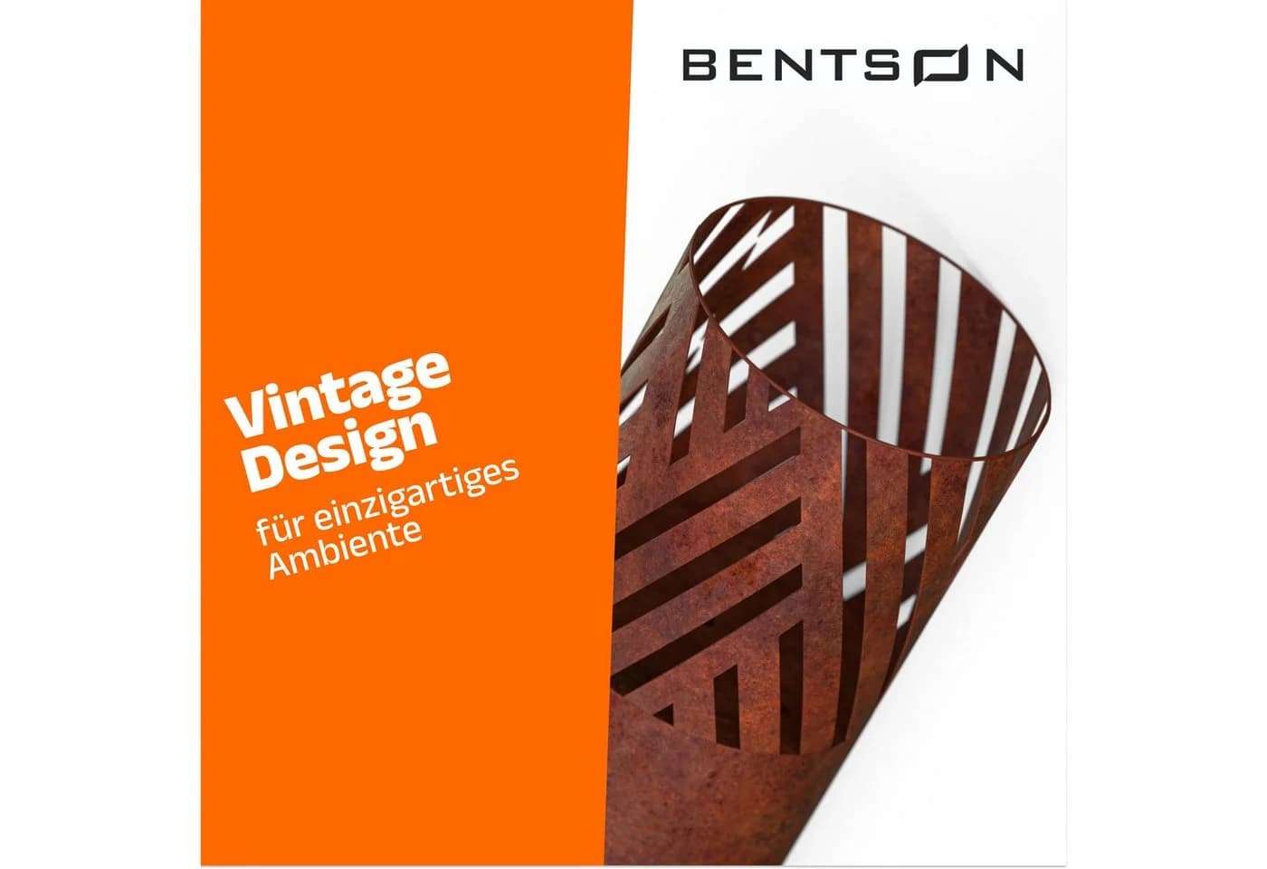 Bentson Windlichtsäule 2er Set Schwarz/Rost 75/95cm - Bild 3
