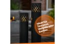 Bentson Windlichtsäule 2er Set Schwarz Rost Industrial Design Bild 1
