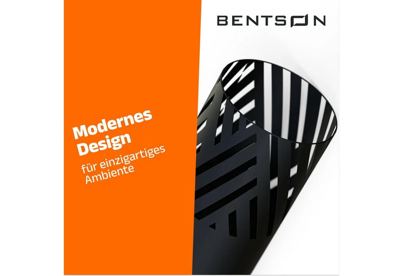 Bentson Windlichtsäule 2er Set Schwarz Rost Industrial Design - Bild 3