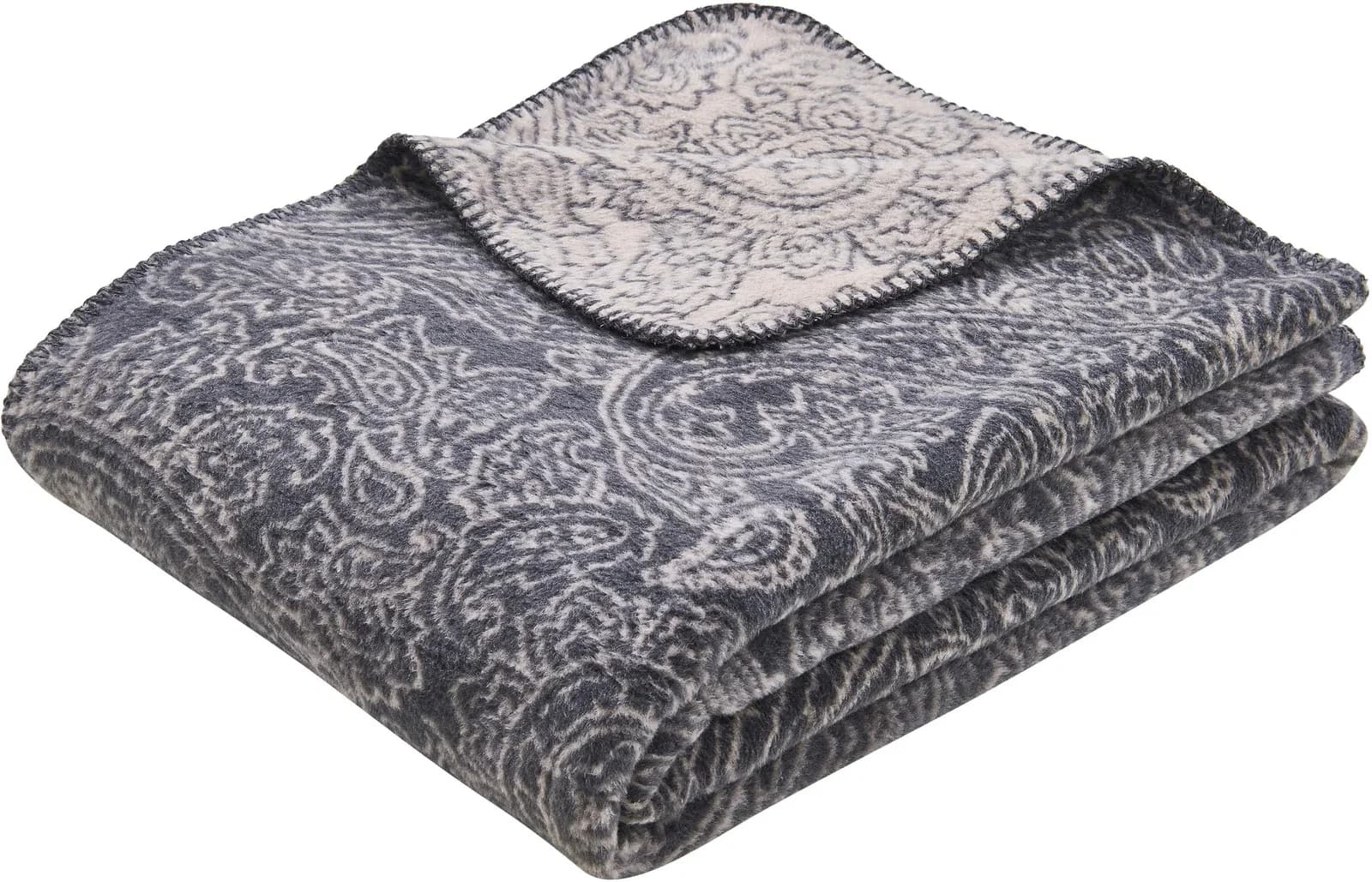 done. Wohndecke PAYSON Anthrazit Paisley Doubleface