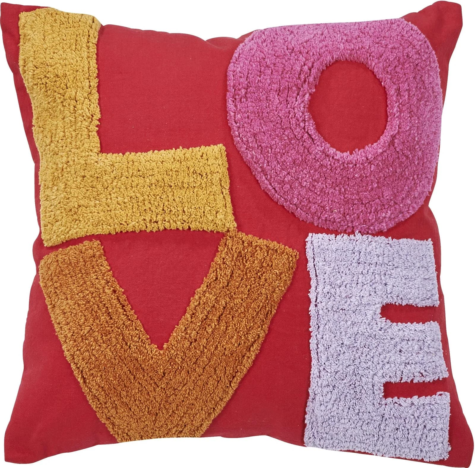 DONE. Dekokissen HAPPY L.O.V.E Bunt Baumwolle Schriftzug - Bild 5