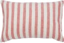 DONE. Dekokissen CUSHION HAPPY STRIPE LOVE Rosa Grün Natur Baumwolle Bild 1