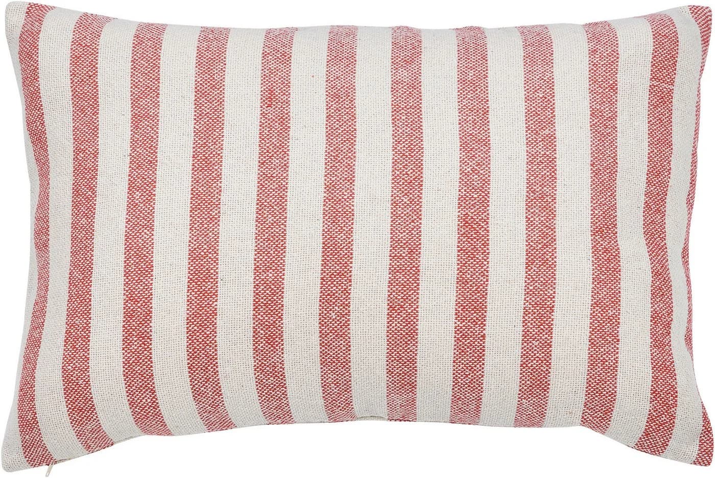 DONE. Dekokissen CUSHION HAPPY STRIPE LOVE Rosa Grün Natur Baumwolle