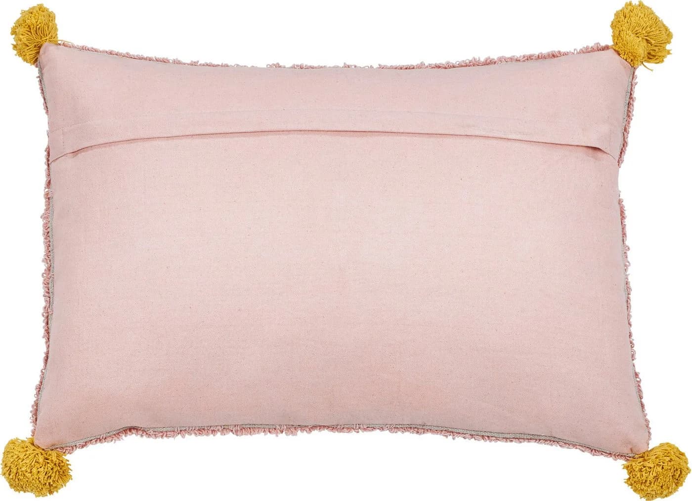 DONE. Dekokissen CUSHION HAPPY HELLO LOVELY Rosa Gelb Baumwolle