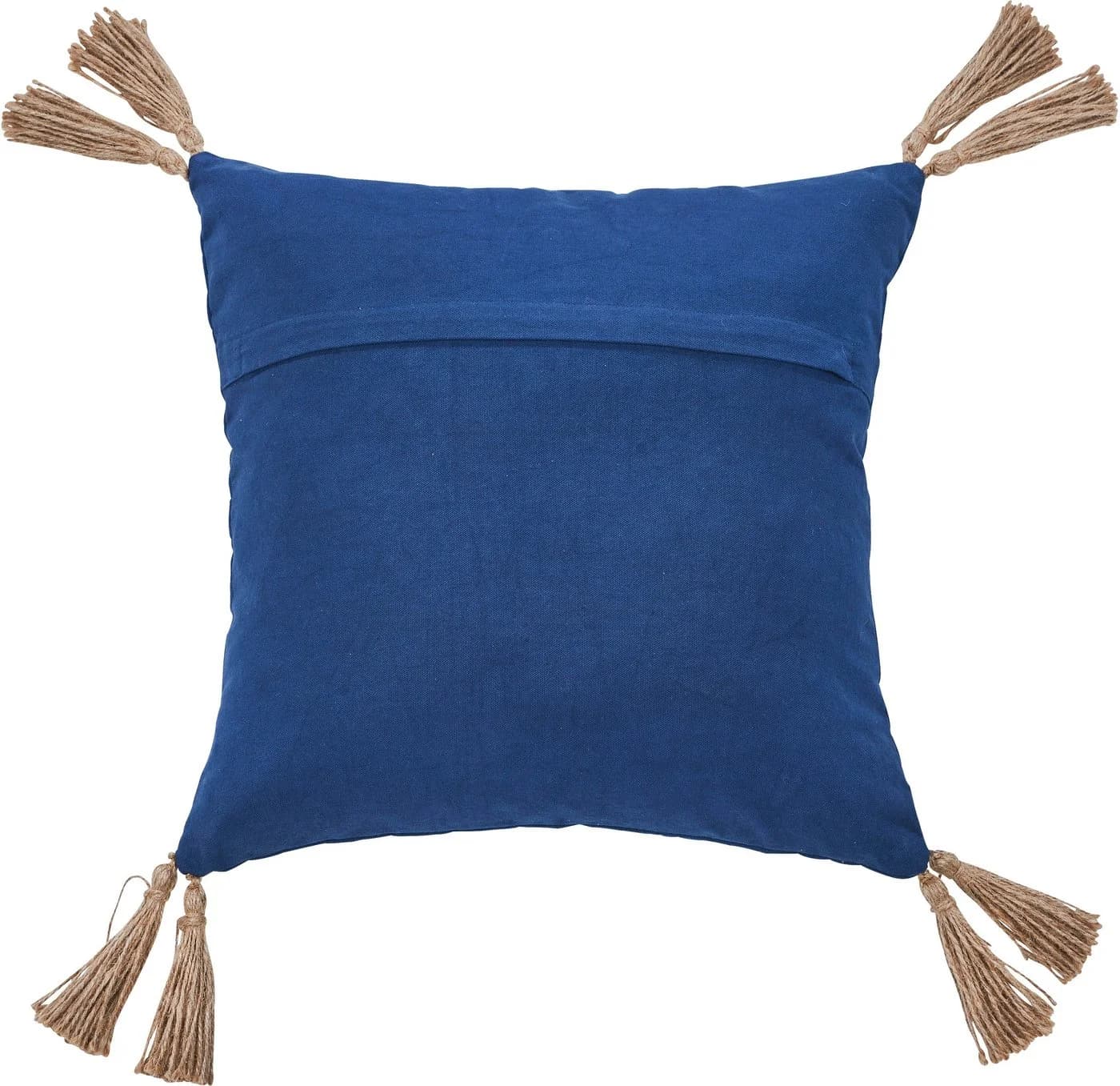 DONE. Dekokissen CUSHION SEALIFE BEACH HOUSE Blau Natur Schriftzug