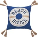 DONE. Dekokissen CUSHION SEALIFE BEACH HOUSE Blau Natur Schriftzug Bild 3