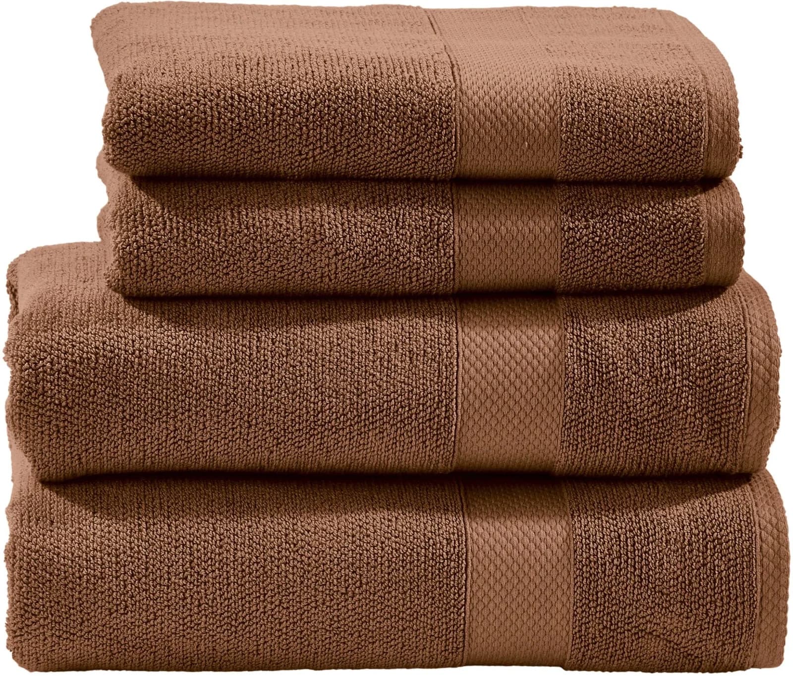 done. Handtuch-Set Deluxe 4-tlg. Braunes Zwirnfrottier Set