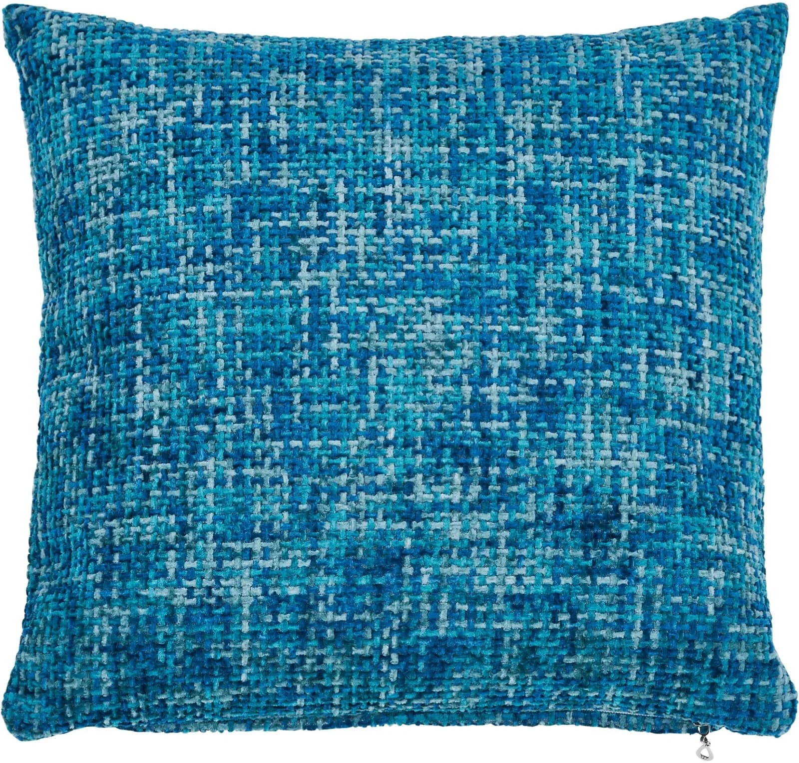 DONE. Kissenbezug Twist Blau Polyester Chenille Optik