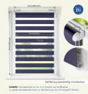 Rikmani Doppelrollo Klemmfix Blau Sicht- und Sonnenschutz Bild 5