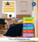 Rikmani Doppelrollo Klemmfix Gelb Sicht- und Sonnenschutz Bild 1