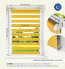 Rikmani Doppelrollo Klemmfix Gelb Sicht- und Sonnenschutz Bild 5