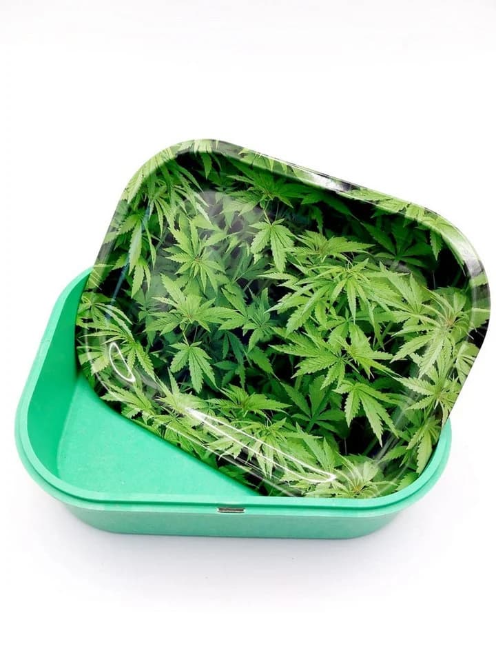 meytrade Cannabis Rolling Tray mit Aufbewahrungsbox & Joint Hülle