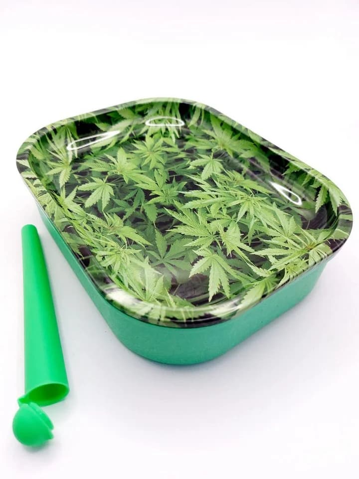 meytrade Cannabis Rolling Tray mit Aufbewahrungsbox & Joint Hülle - Bild 2