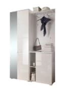 moebel-dich-auf Kompaktgarderobe SLICE Garderobenschrank Paneel Schuhschrank Weiß Bild 2