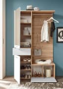 moebel-dich-auf Kompaktgarderobe ENTRY Garderobenschrank Paneel Schuhschrank Artisan Eiche Weiß Bild 4