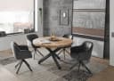 moebel-dich-auf Esszimmer-Set ACE, Mango Massiv, 4 Stühle, Industrial Bild 2