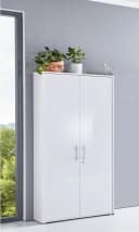 moebel-dich-auf Aktenschrank TABOR hoch Weiß Hochglanz 5 Fächer Bild 1