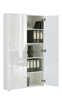 moebel-dich-auf Aktenschrank TABOR hoch Weiß Hochglanz 5 Fächer Bild 3