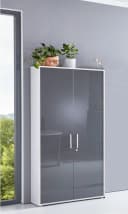 Tabor Aktenschrank Weiß Metallgriffe 5 Fächer Bild 1