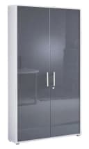 Tabor Aktenschrank Weiß Metallgriffe 5 Fächer Bild 2