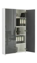 Tabor Aktenschrank Weiß Metallgriffe 5 Fächer Bild 3