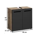 moebel-dich-auf Waschbeckenunterschrank VALENCIA Schwarz Bild 3