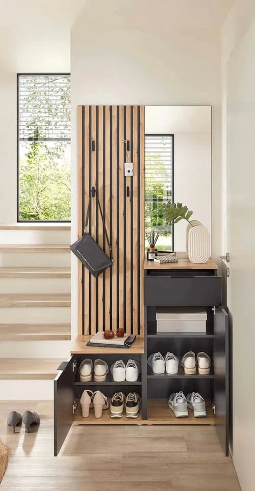 moebel-dich-auf Kompaktgarderobe EASY mit Bank, Spiegel & Schuhschrank - Bild 3