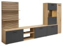 moebel-dich-auf Wohnwand ANCONA Artisan Eiche Anthrazit LED-Beleuchtung Bild 1