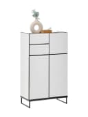 moebel-dich-auf Highboard VENEZIA Weiß matt Schwarz 60 cm Bild 2