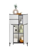 moebel-dich-auf Highboard VENEZIA Weiß matt Schwarz 60 cm Bild 3