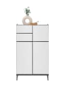 moebel-dich-auf Highboard VENEZIA Weiß matt Schwarz 60 cm Bild 4