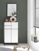 moebel-dich-auf Highboard VENEZIA Weiß matt Schwarz 60 cm Bild 5