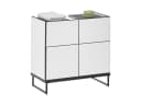 moebel-dich-auf Waschbeckenunterschrank VENEZIA Weiß matt Schwarz Bild 2