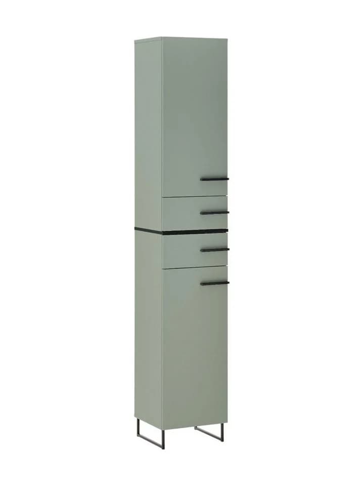 moebel-dich-auf Hochschrank MESSINA Schilfgrün Weiß Softclose - Bild 2
