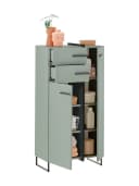 moebel-dich-auf Highboard MESSINA Badkommode Softclose Grün/Weiß Bild 1