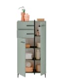 moebel-dich-auf Highboard MESSINA Badkommode Softclose Grün/Weiß Bild 3