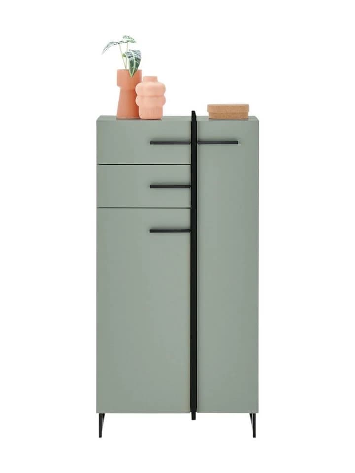 moebel-dich-auf Highboard MESSINA Badkommode Softclose Grün/Weiß - Bild 4