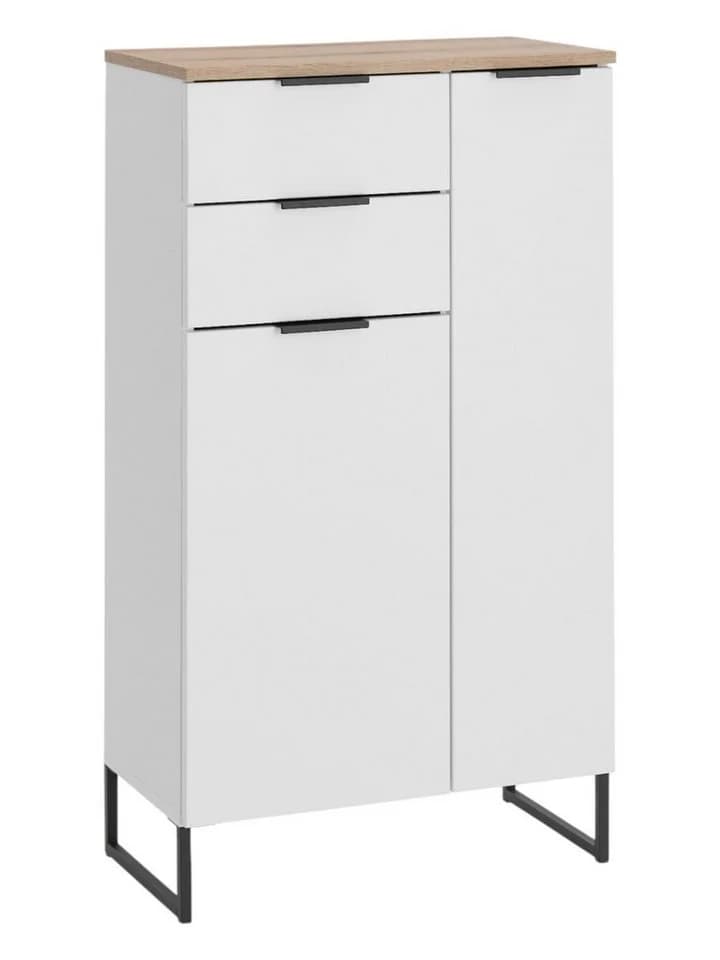 moebel-dich-auf Kommode ASPEN Highboard Schwarz matt Weiß matt - Bild 2