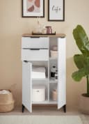 moebel-dich-auf Kommode ASPEN Highboard Schwarz matt Weiß matt Bild 4