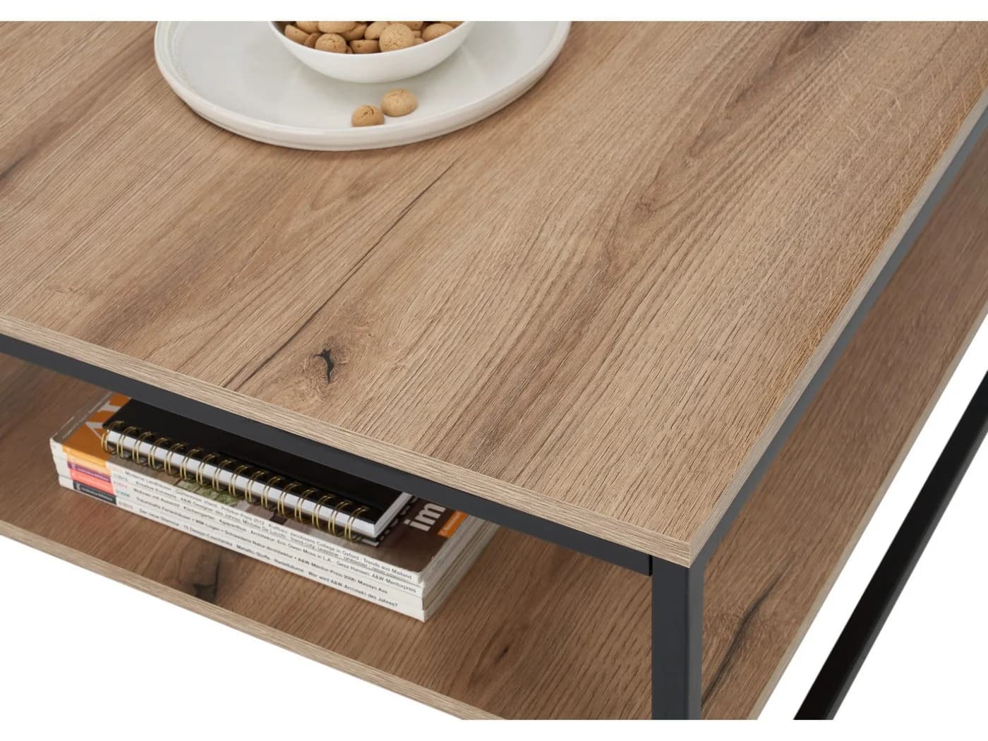 moebel-dich-auf Couchtisch KUBUS Eiche Dekor Metallgestell Modern - Bild 4