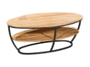moebel-dich-auf Couchtisch JAIPUR 2 Mango Holz massiv Oval Braun/Schwarz Bild 2