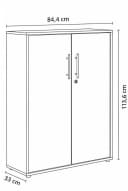 moebel-dich-auf Aktenschrank TABOR niedrig Anthrazit Eiche Metallgriffe Bild 4
