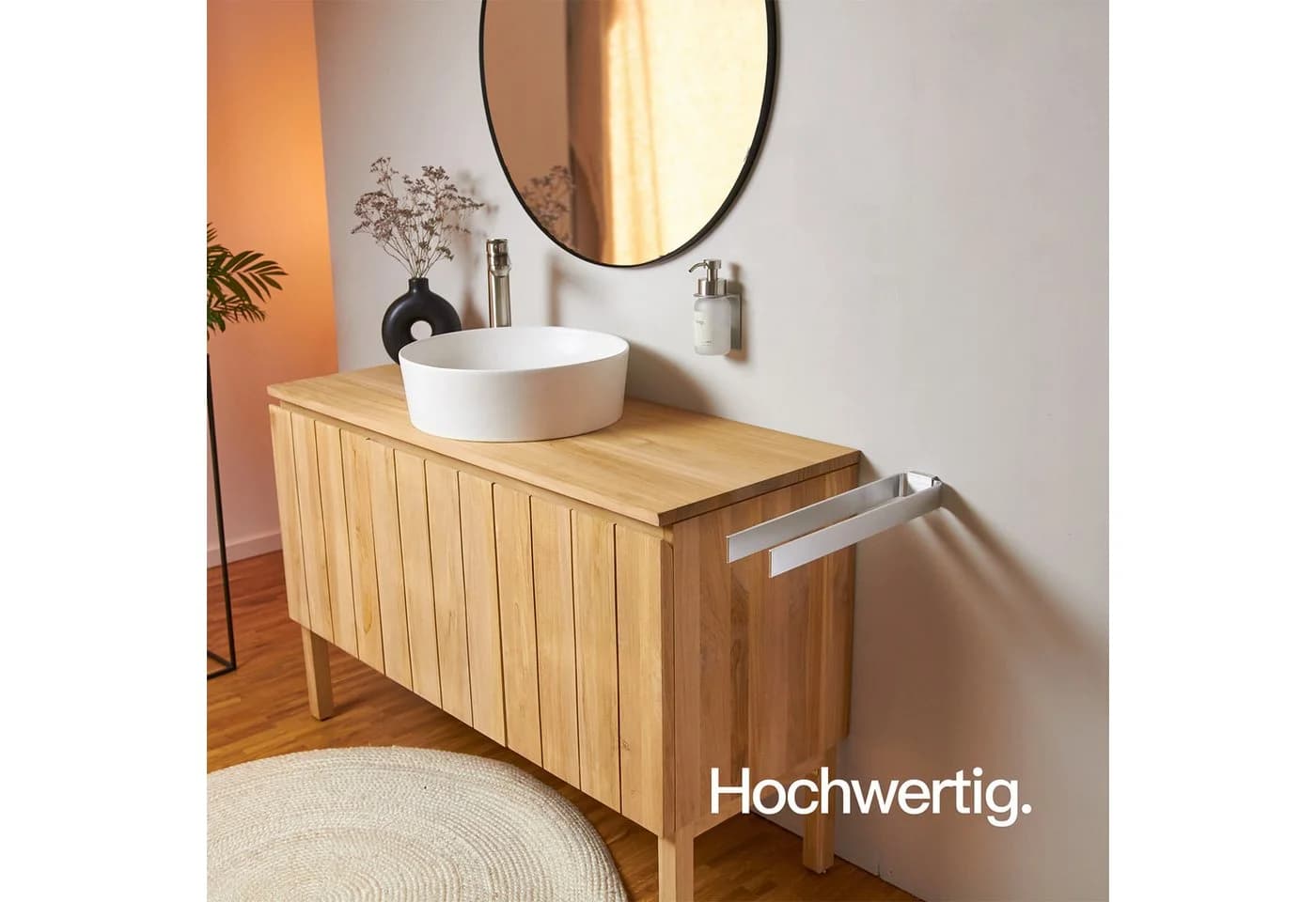 Designfabrik Hamburg Doppelhandtuchhalter Silbergrau Modern - Bild 3