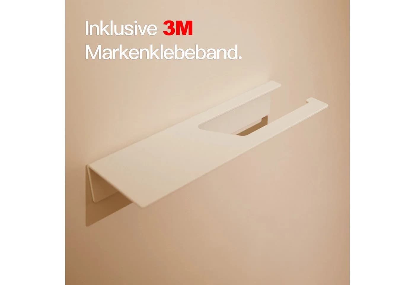 Designfabrik Hamburg Toilettenpapierhalter Weiß Selbstklebend Aluminium - Bild 4